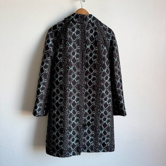 DIANE VON FURSTENBERG Bold Print Black 2 Piece Set - Sheath Dress & Jacket - Picture 6 of 15